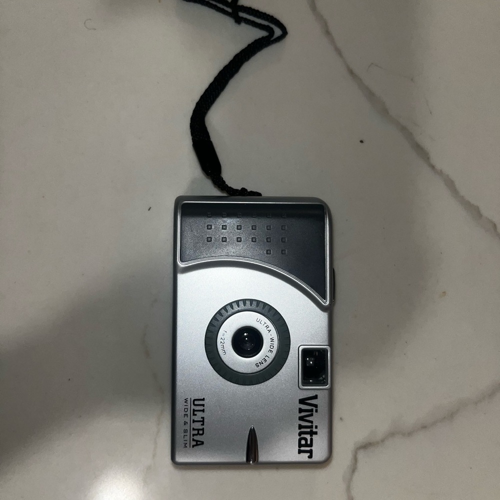 Ultra Wide & Slim Silver Camera